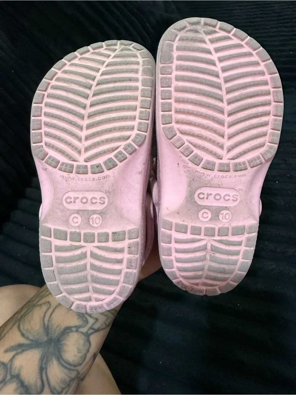 CROCS Kids' Pink Glitter Clogs with Character Charms